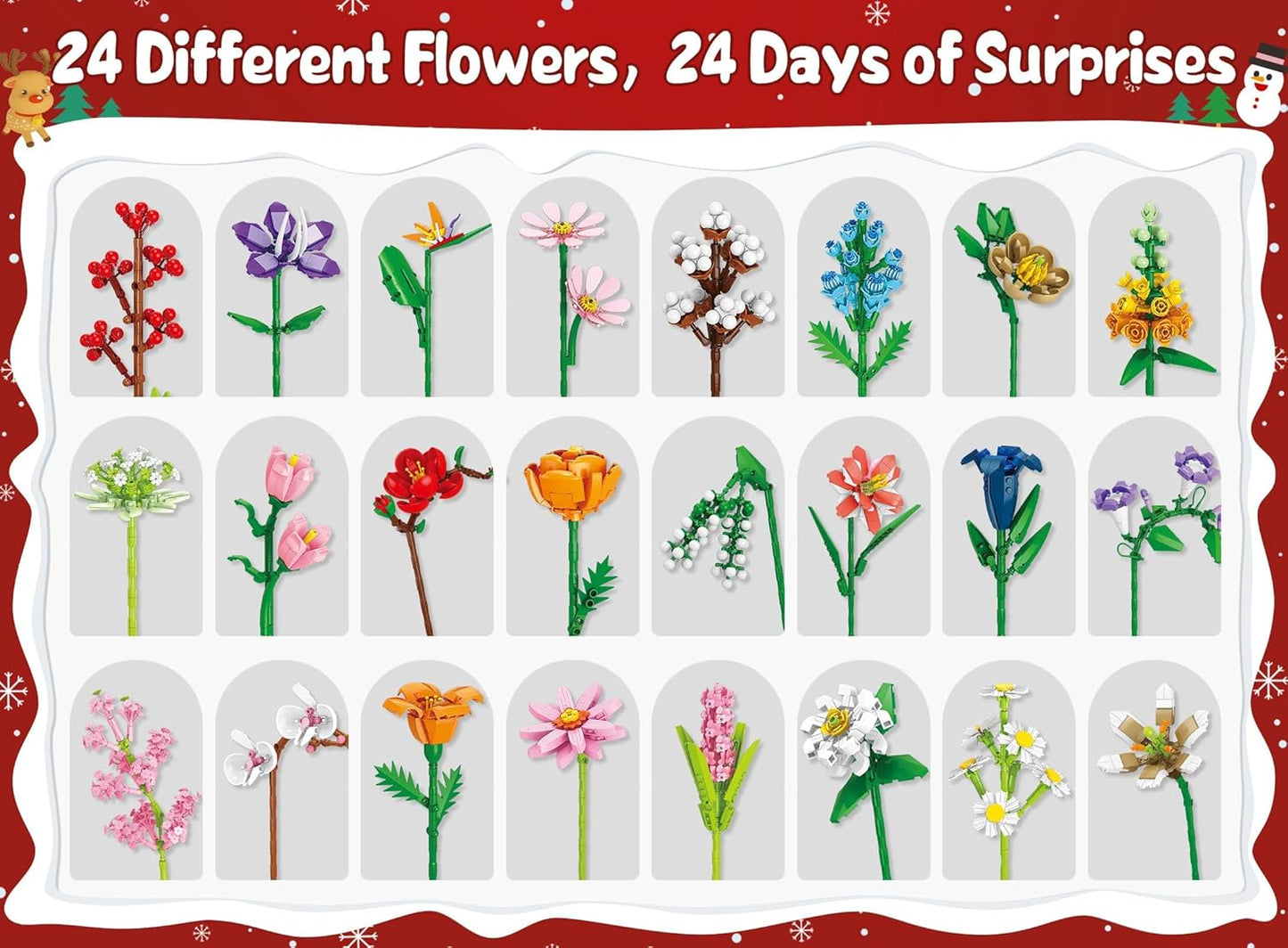 AmoraBlocks - 24 day Flower Bouquet Advent Calendar